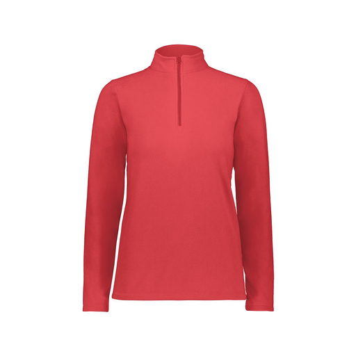 [6864.083.XS-LOGO1] Ladies MicroFleece 1/4 Zip Pullover (Female Adult XS, Red, Logo 1)