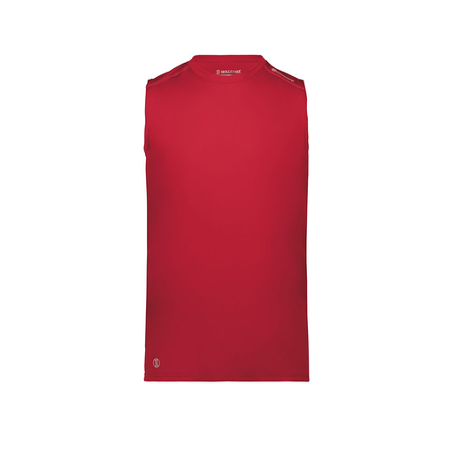 [222593.083.S-LOGO2] Men's CoolDry TankTop (Adult S, Red, Logo 2)