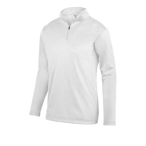 [FOLQFFWH-AS-LOGO2] Decker Men's FlexFleece 1/4 Zip (Adult S, White, Logo 2)