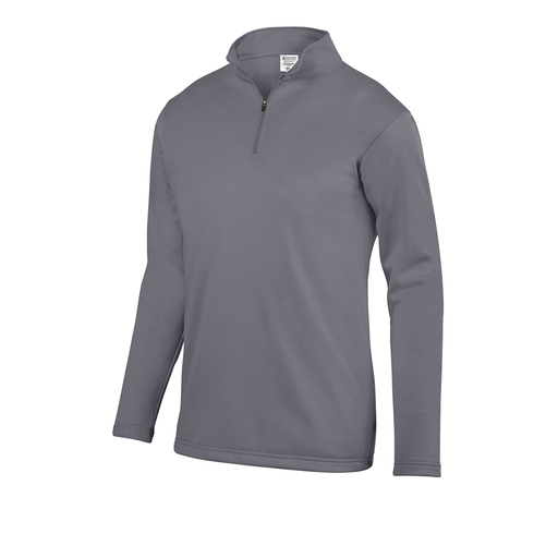 [FOLQFFGY-AS-LOGO1] Decker Men's FlexFleece 1/4 Zip (Adult S, Gray, Logo 1)
