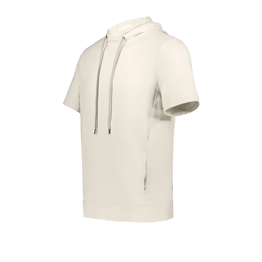 [222505.907.S-LOGO1] Men's Venturs Soft Knit Short Sleeve Hoodie (Adult S, White, Logo 1)