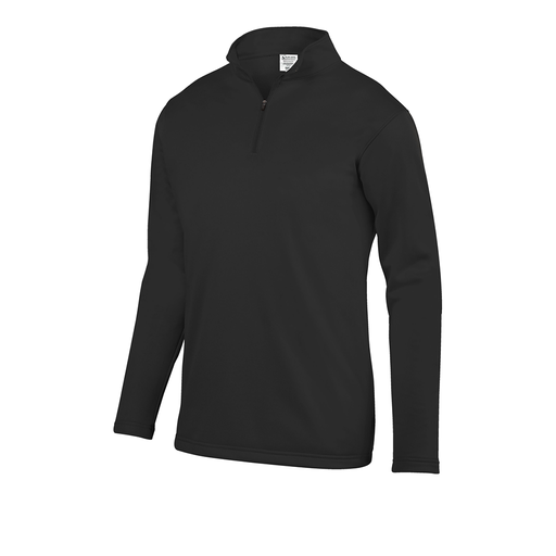 [FOLQFFBK-YS-LOGO2] Decker Youth FlexFleece 1/4 Zip (Youth S, Black, Logo 2)