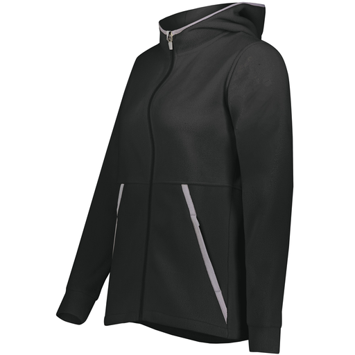 [6860.080.XS-LOGO3] Ladies Chill Full Zip Fleece (Female Adult XS, Black, Logo 3)